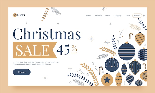 圣诞节促销banner横幅模板