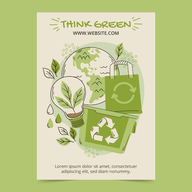 环保公益海报单页模板