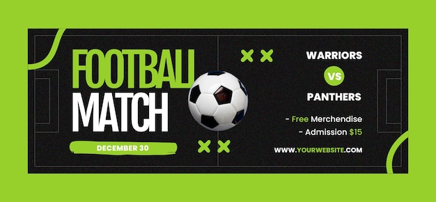 足球比赛活动banner横幅模板