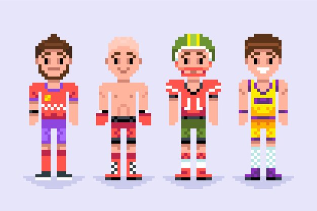 手绘像素风格人物插画