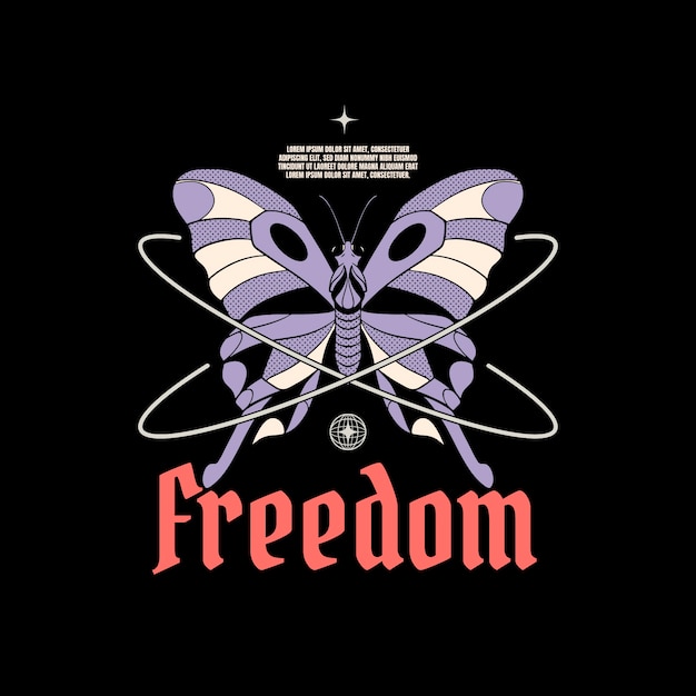 服饰T恤图案插画模板