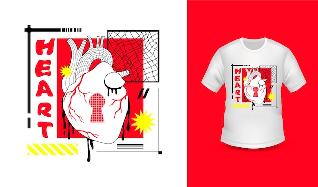 服饰T恤图案插画模板