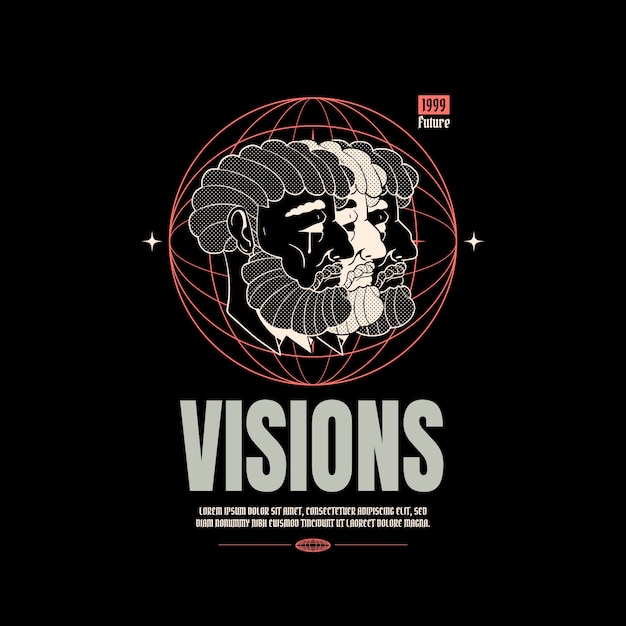 服饰T恤图案插画模板