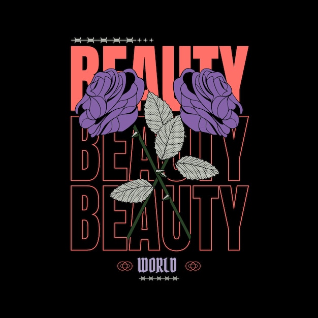 服饰T恤图案插画模板