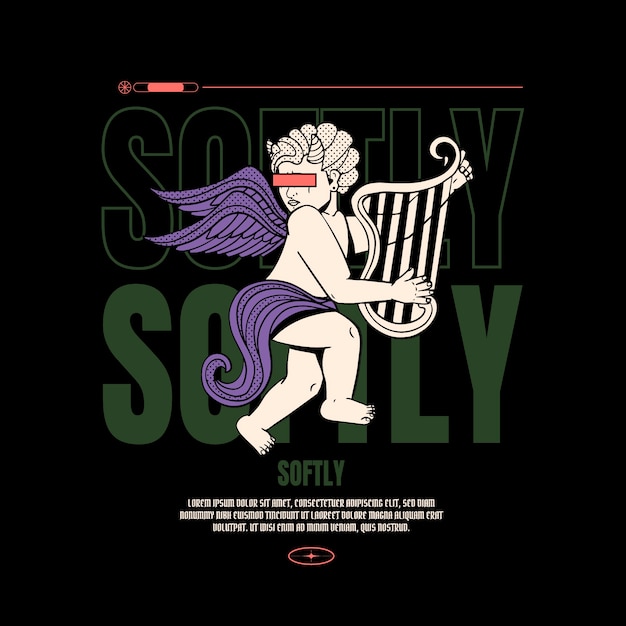 服饰T恤图案插画模板