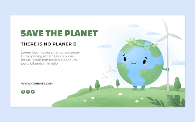 生态环境保护环保banner横幅模板