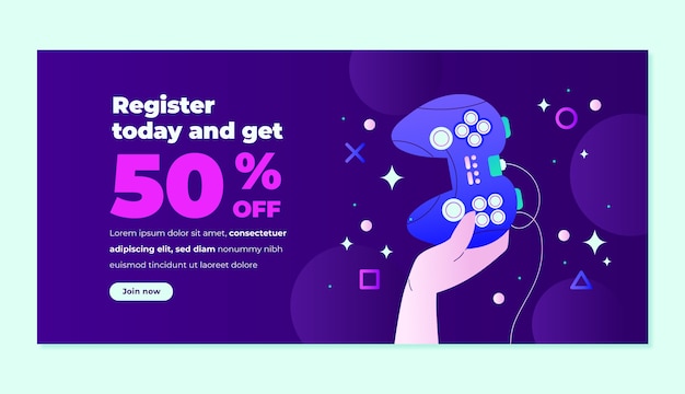 游戏banner横幅模板