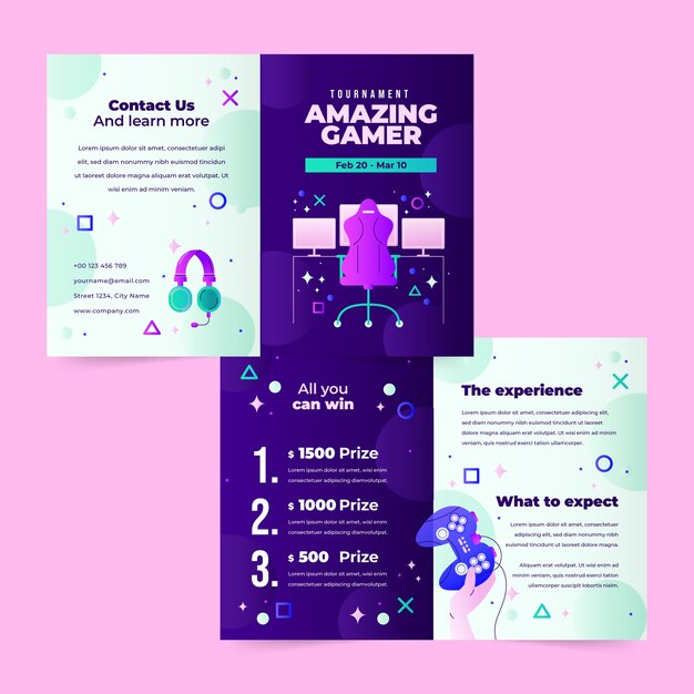 游戏宣传册折页模板