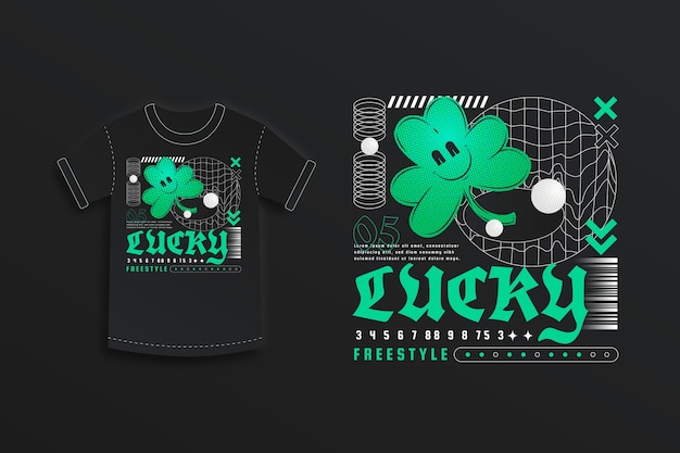 服饰T恤图案插画模板