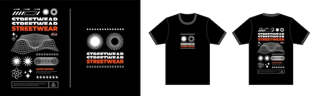 服饰T恤图案插画模板