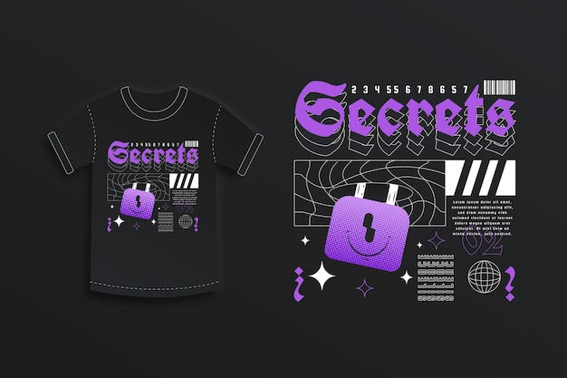 服饰T恤图案插画模板