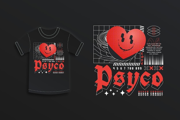 服饰T恤图案插画模板