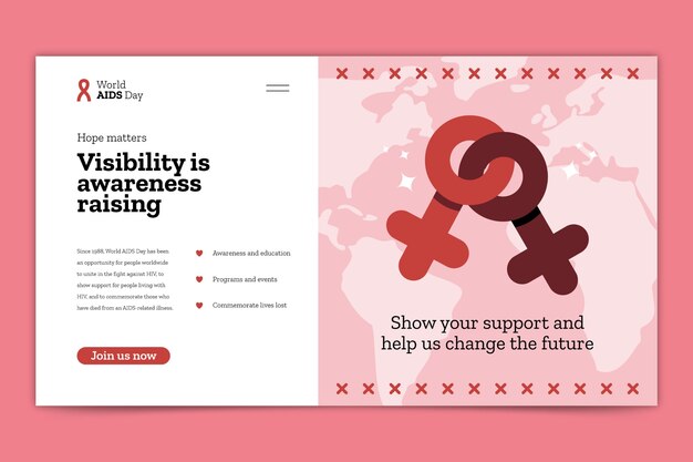 世界艾滋病日模板
