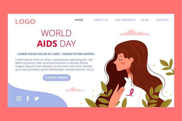 世界艾滋病日模板