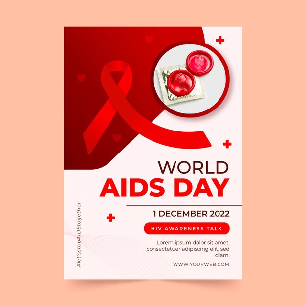 世界艾滋病日海报模板