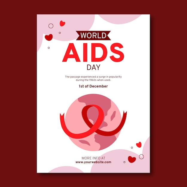 世界艾滋病日海报模板
