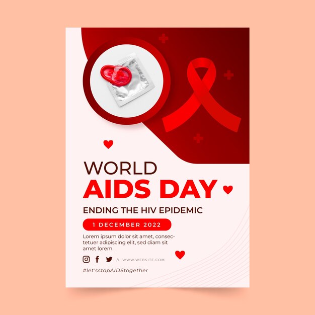 世界艾滋病日海报模板