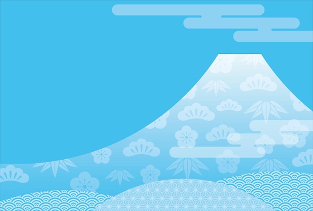 抽象富士山元素日本日式背景