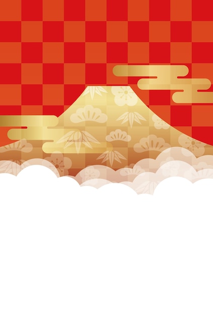 抽象富士山元素日本日式背景
