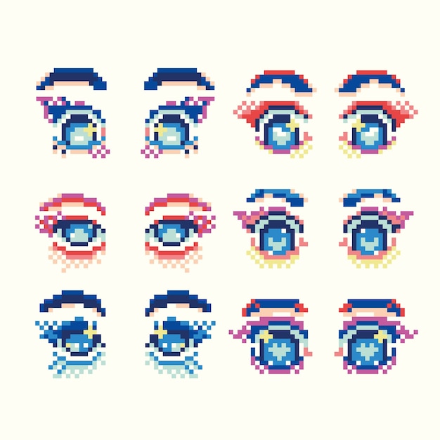 像素风格眼睛插画