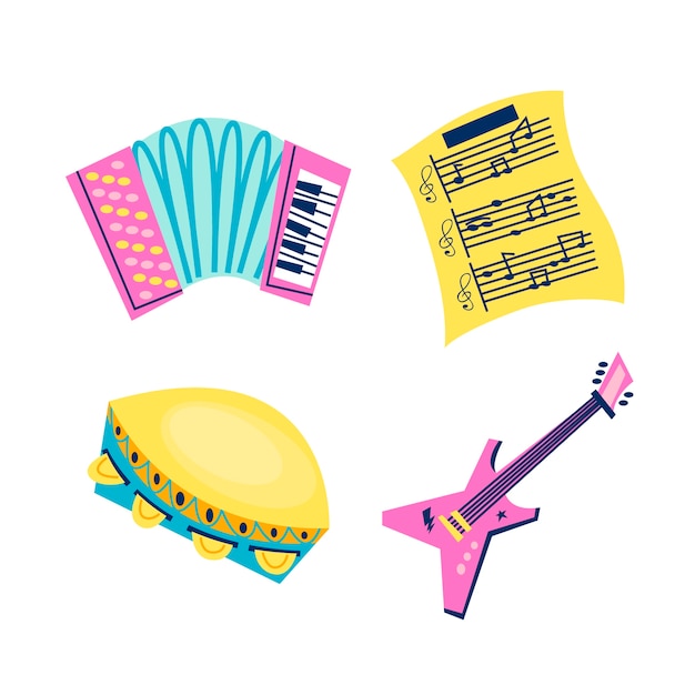 音乐电吉他乐器插画