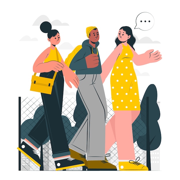 朋友伙伴人物插画