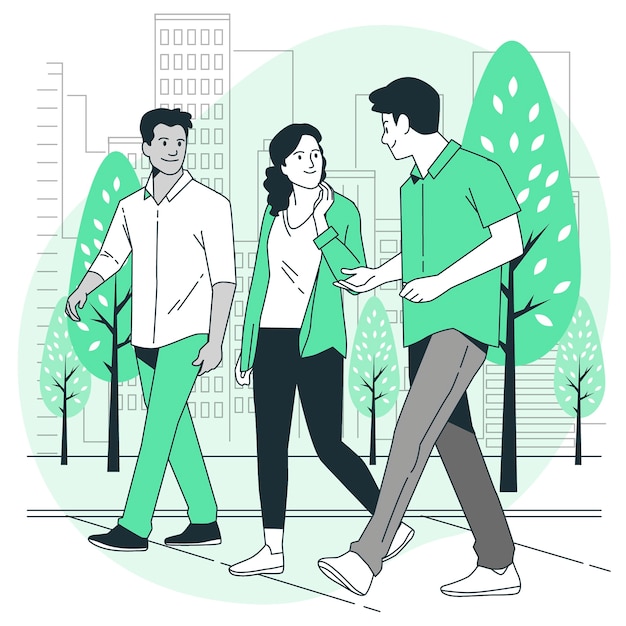 朋友伙伴人物插画