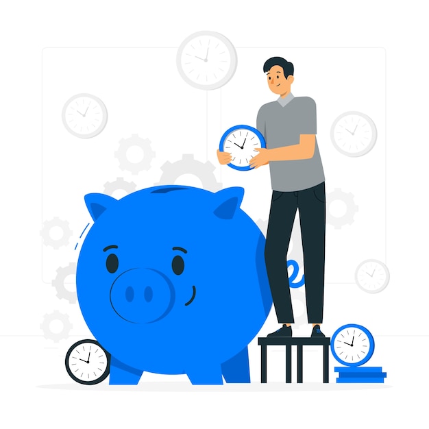 节约时间概念插画
