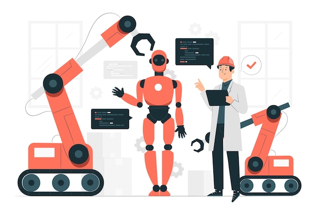 机器人行业插画