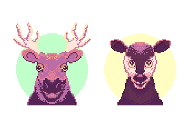 像素风格羊插画