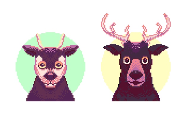 像素风格羊插画