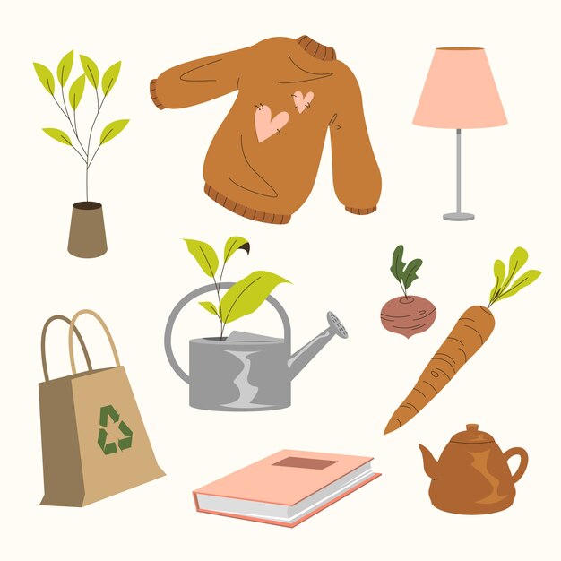 毛衣盆栽环保袋萝卜插画