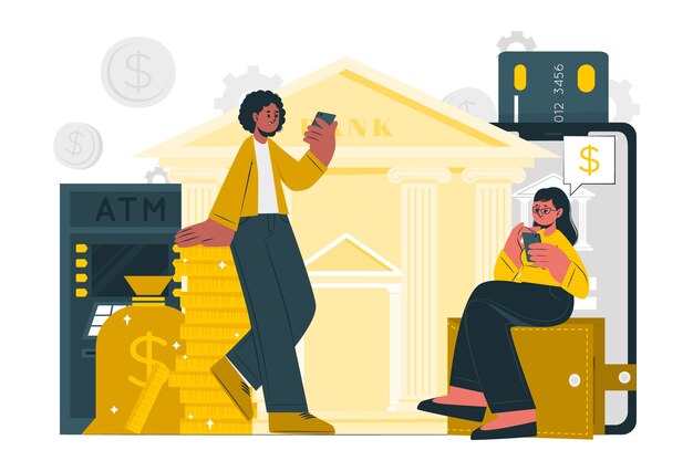 银行业务概念插画