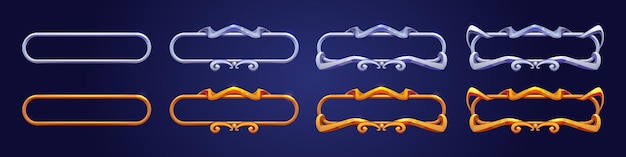 金色银色边框游戏元素