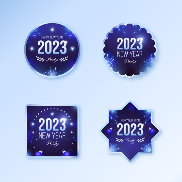 新年活动纪念徽章标签