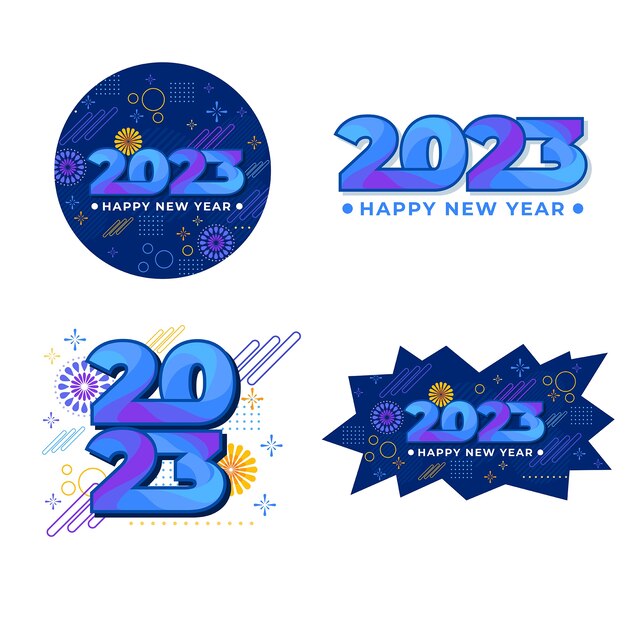 新年活动纪念徽章标签