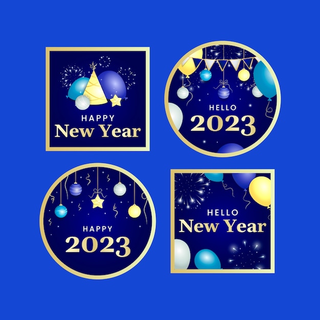 新年活动纪念徽章标签