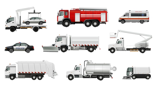 公务车辆消防车垃圾车警车拖车清障车