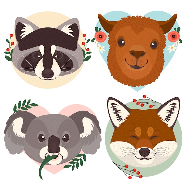 小熊猫卡拉动物插画