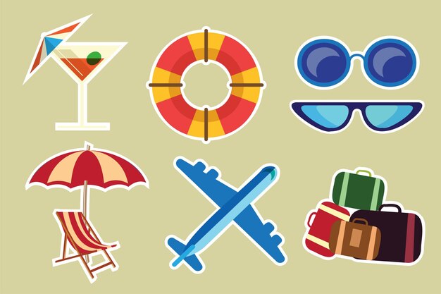 救生圈飞机躺椅旅行箱旅游