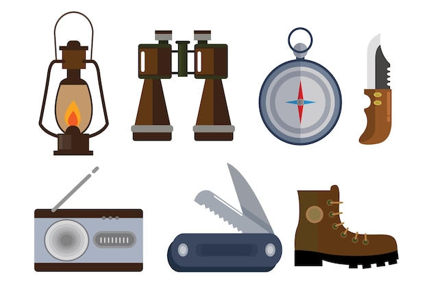 野营露营望远镜指南针露营灯收音机瑞士军刀