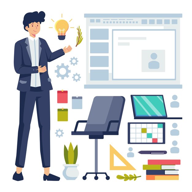 商务人士元素ppt文件想法