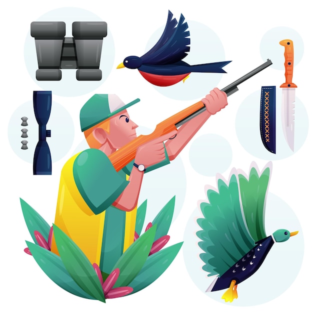 猎人元素打鸭子枪望远镜