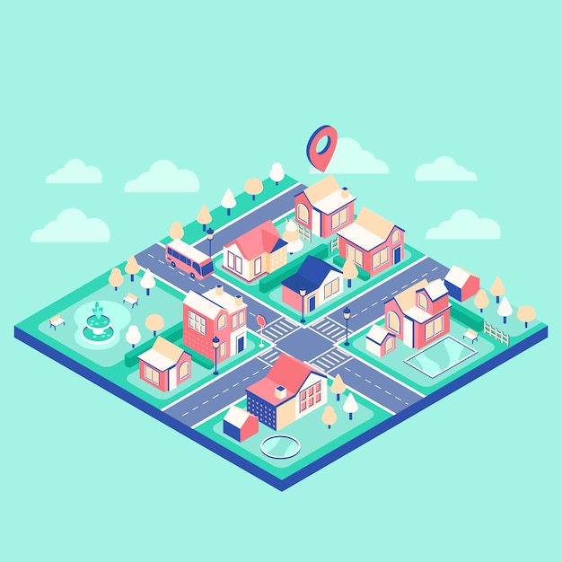 2.5d等距城市街道元素