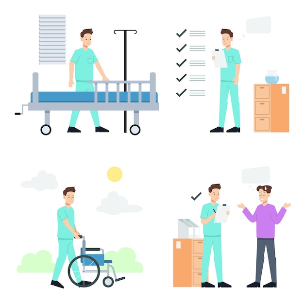 医院医务工作者护工护士