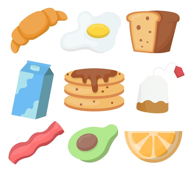 早场饼干牛油果培根牛奶羊角面包