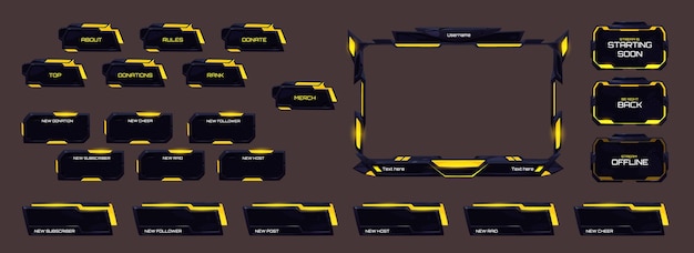 游戏直播边框ui