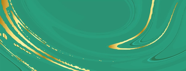 绿色金色液态纹理背景