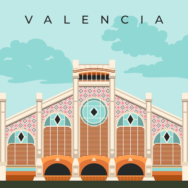 手绘西班牙旅游插画