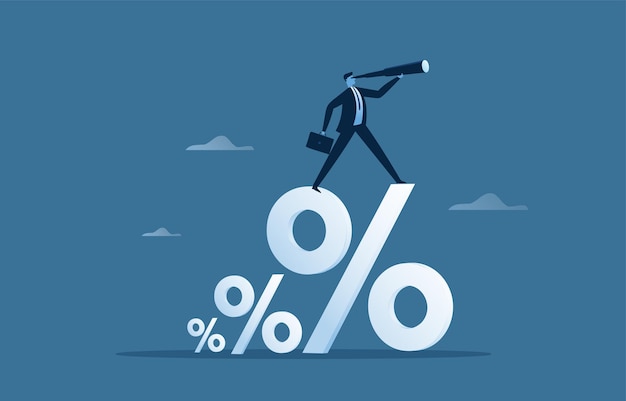 企业经营插画企业竞争投资增值